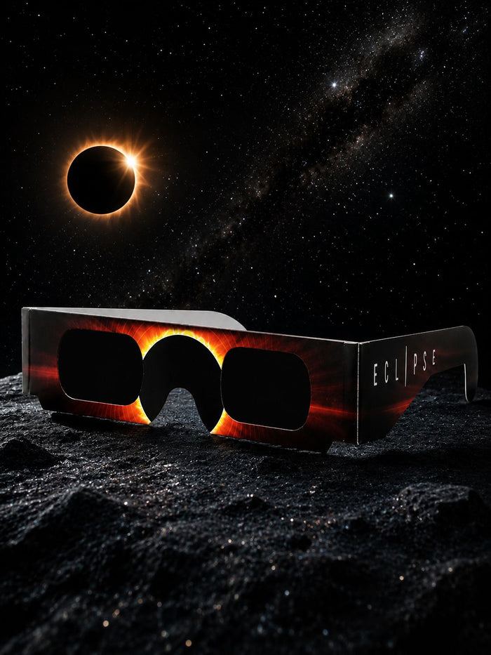 Pack de 1 lunette d'éclipse solaire certifiée CE / ISO 12312-2 – Éclipse du 12 août 2026